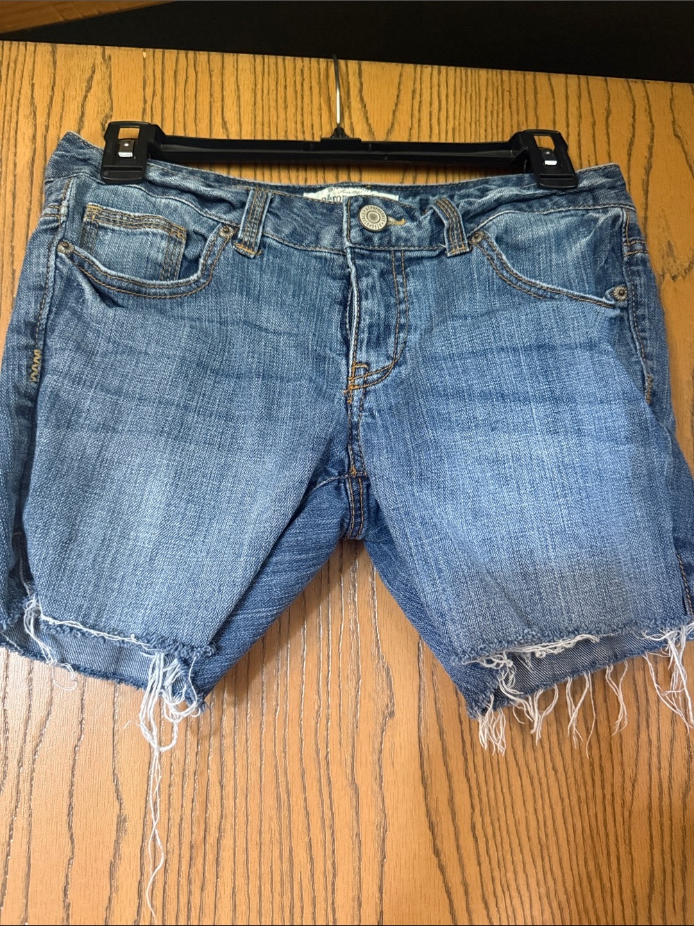 Aeropostale Light‎ Blue Distressed Denim Shorts